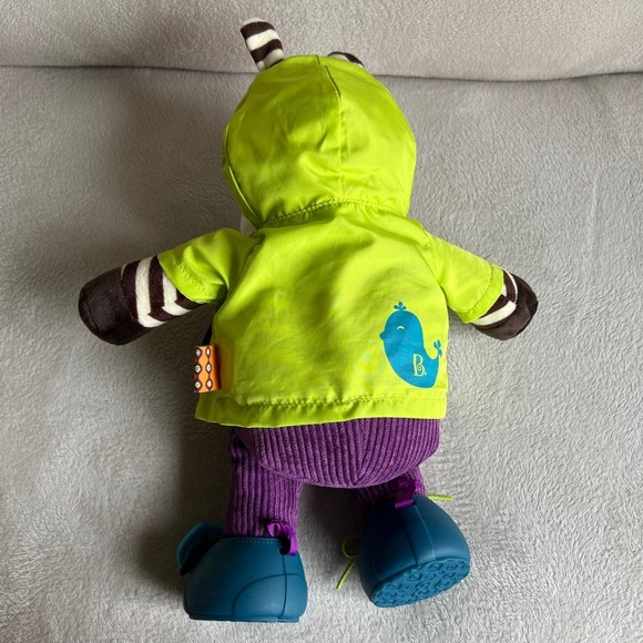 2018 B. You Giggling Zebb Zebra Teaching Doll Sensory Learn to Dress Plush Toy 1 - Picture 5 of 5